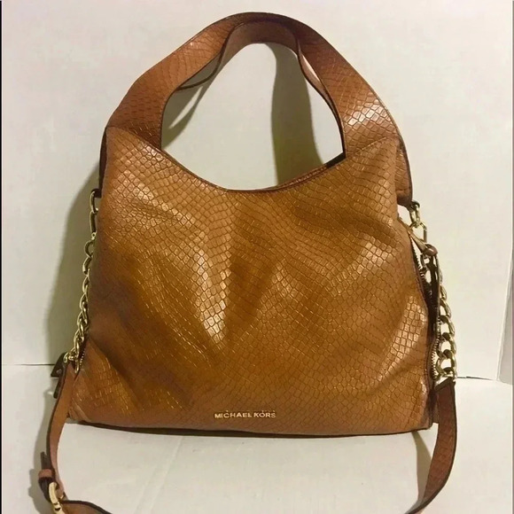 Michael Kors Brown leather satchel handbag - Picture 1 of 8